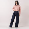 モデル身長 163cm(着用サイズ24),Healthknitのサーマルキングラッセルハニカム クルーネック長袖,https://market.e-begin.jp/products/she_hea0004u_lala
