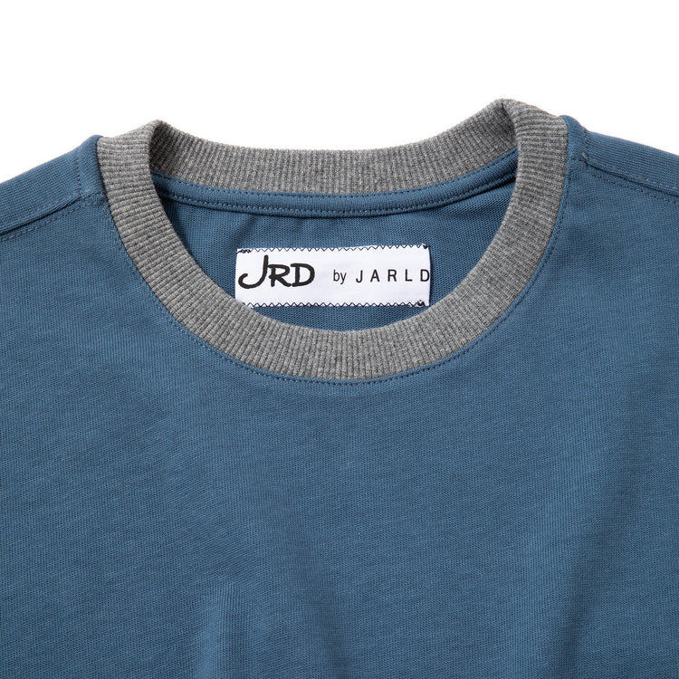 JRD by JARLD | ジェイアールディー バイ ジャールド 異素材ZIP付きポケット ドロップショルダーTシャツ