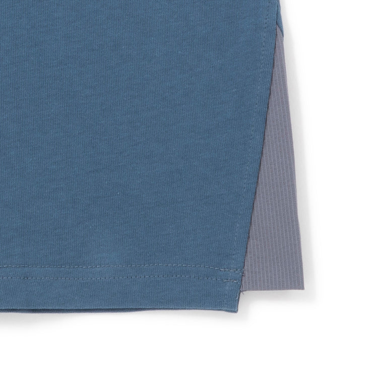 JRD by JARLD | ジェイアールディー バイ ジャールド 異素材ZIP付きポケット ドロップショルダーTシャツ