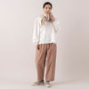 モデル身長163cm,MANONのGATHER SLEEVE LS TEE|HEAVENLYのCorduroy Front Pocket Pants|Moonstarのローバスケットヴィンテージグレー,https://market.e-begin.jp/products/mks_mnn1173s_lala|https://market.e-begin.jp/products/dlt_hvr1185s_lala|https://market.e-begin.jp/products/mns_mns0286o_lala