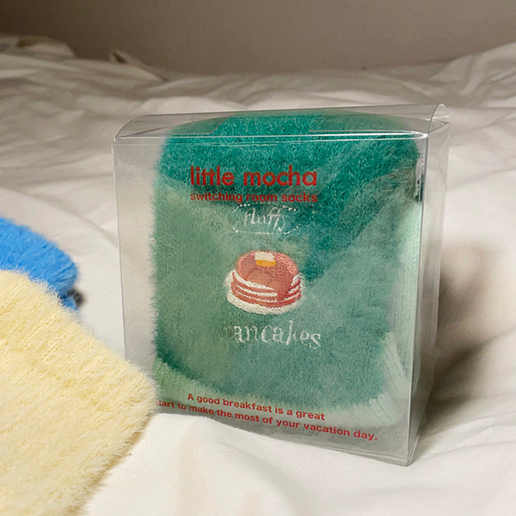 Finissage Home | フィニサージュホーム リトルモカ切り替え刺繡ルームソックス