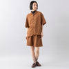 Sumikuro着用 (モデル身長165cm),ARCH&LINEのLINEN/RAYON OPEN COLLAR SHIRT|ARCH&LINEのLINEN/RAYON NEUTRAL SHORTS|facciamoのLacci(ラッチ),https://market.e-begin.jp/products/ach_ach0195q_lala|https://market.e-begin.jp/products/ach_ach0196q_lala|https://market.e-begin.jp/products/are_fac0637k_lala