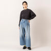 モデル身長165cm,euphoric moodのShoulder Point Tops|VENT BLANC+の12ozデニム ワイドパンツ|meri ja kuuのリブ先丸シルクコットンソックス|rapiécageのジグザグパールスライダーネックレス,https://market.e-begin.jp/products/hpn_eup1007s_lala|https://market.e-begin.jp/products/stl_ven1056s_lala|https://market.e-begin.jp/products/hpn_mjk1012s_lala|https://market.e-begin.jp/products/rdx_rpc1014s_lala