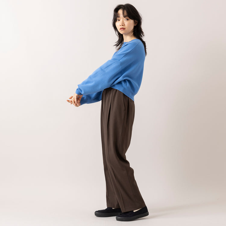 モデル身長165cm,LE MELANGEの14G綿混ドルマンニット|LE MELANGEのアシメタックサルエルPT|mate-monoのてかてかショルダーバッグ|rapiécageのジグザグパールスライダーネックレス,https://market.e-begin.jp/products/inf_lem1055s_lala|https://market.e-begin.jp/products/inf_lem1054s_lala|https://market.e-begin.jp/products/kom_mte1003s_lala|https://market.e-begin.jp/products/rdx_rpc1014s_lala
