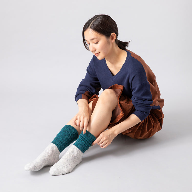NISHIGUCHI KUTSUSHITA | ニシグチクツシタ モヘアウールパイルソックス S