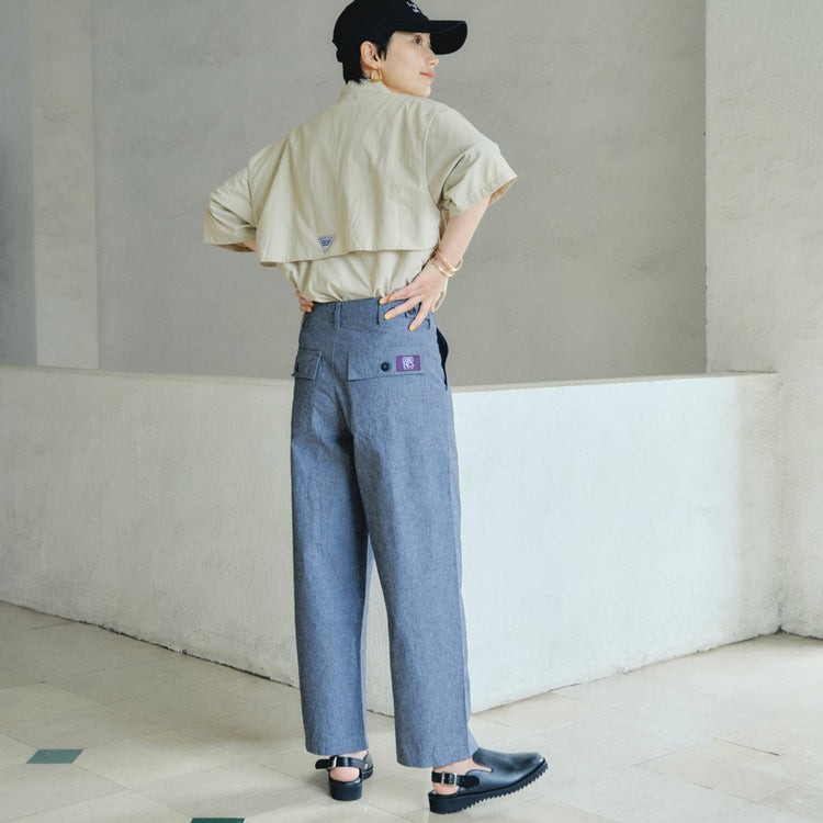 GUNG HO | ガンホー LaLa Begin別注 シャンブレーベイカーパンツ