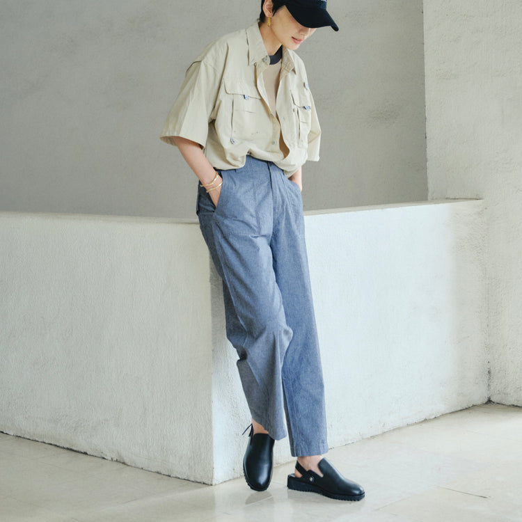 GUNG HO | ガンホー LaLa Begin別注 シャンブレーベイカーパンツ