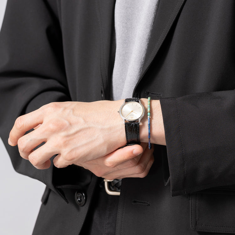 esperanto | エスペラント Begin別注 ヘマタイトチタニウム×ターコイズ グッドラックブレス