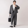 モデル身長163cm,uncinqのTropical Stretch Tuck Easy Pants|uncinqのCotton 100/2Broad Standneck Pullover|BOYNA ORIGINALのオケージョンにも便利なワンショルダートート,https://market.e-begin.jp/products/dlt_unc1537s_lala|https://market.e-begin.jp/products/dlt_unc1007l_lala|https://market.e-begin.jp/products/hgs_boy0080u_lala