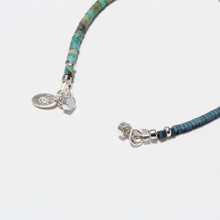 esperanto | エスペラント Begin別注 ヘマタイトチタニウム×ターコイズ グッドラックブレス