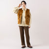着用サイズ2 (モデル身長165cm),LE MELANGEのオーバーサイズCPOジャケット|Barbourのwomen's quilted fur gilet|BATONERのSOLID WOOL RIB PANTS|Organic handloomのSHELLY,https://market.e-begin.jp/products/inf_lem1276s_lala|https://market.e-begin.jp/products/bbr_bbr0272r_lala|https://market.e-begin.jp/products/btn_btn0260r_lala|https://market.e-begin.jp/products/sed_ogh1252s_lala