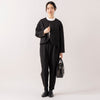 モデル身長165cm,uncinqのCotton 100/2Broad Standneck Pullover|uncinqのCrepe Fabric Narrow Pants|TIDEWAYのワントーンモスボストンM|facciamoのMeringa(メリンガ),https://market.e-begin.jp/products/dlt_unc1007l_lala|https://market.e-begin.jp/products/dlt_unc1539s_lala|https://market.e-begin.jp/products/snk_tid0874p_lala|https://market.e-begin.jp/products/are_fac0636k_lala
