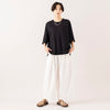 モデル身長 163cm,TUTIE.のコットンリネンデニムタックパンツ|BlundstoneのAEROCORK SANDAL|rapiécageのフラワープレートチェーン アジャストネックレス,https://market.e-begin.jp/products/equ_tte0274u_lala|https://market.e-begin.jp/products/sed_bld0289u_lala|https://market.e-begin.jp/products/rdx_rpc0310u_lala