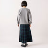 モデル身長165cm,MANONのCARDBOARD KNIT LONG SLEEVE SPINDLE TEE|Glen Fyneのチェックプリーツラップスカート|Organic handloomのCOALPORT,https://market.e-begin.jp/products/mks_mnn1263s_lala|https://market.e-begin.jp/products/imx_glf0082r_lala|https://market.e-begin.jp/products/sed_ogh1253s_lala