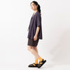 モデル身長165cm,TUTIE.のタカシマチヂミノースリーブプルオーバー|ROKXのTIDE ON SHORT|Organic handloomのGURKHA PLATFORM,https://market.e-begin.jp/products/equ_tte0275u_lala|https://market.e-begin.jp/products/sct_rok0427u_lala|https://market.e-begin.jp/products/sed_ogh0417u_lala