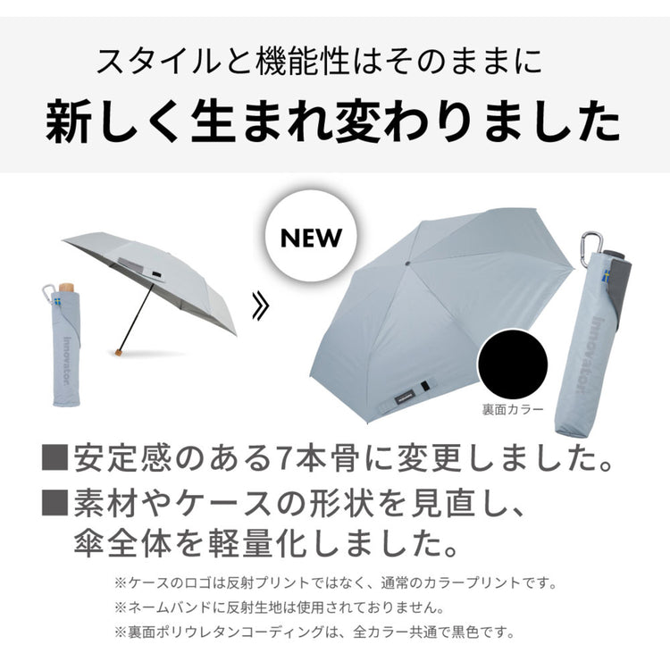 innovator | イノベーター 晴雨兼用傘 60cm Slim (シルバー)