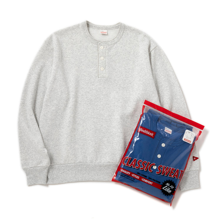 Healthknit | ヘルスニット クラシックスウェット ヘンリーネック長袖
