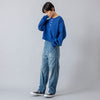 モデル身長163cm,グランマ ママ ドーターのDENIM SIDE ZIP PANTS ,https://market.e-begin.jp/products/tea_gmd0556k_lala