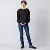 モデル身長163cm,グランマ ママ ドーターのDENIM SIDE ZIP PANTS|ムーンスターの別注LOAFY ,https://market.e-begin.jp/products/tan_caq0121l_lala|https://market.e-begin.jp/products/mns_mns0147p_lala