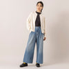 モデル身長165cm,euphoric moodのShoulder Point Tops|VENT BLANC+の12ozデニム ワイドパンツ|rapiécageのジグザグパールスライダーネックレス,https://market.e-begin.jp/products/hpn_eup1007s_lala|https://market.e-begin.jp/products/stl_ven1056s_lala|https://market.e-begin.jp/products/rdx_rpc1014s_lala