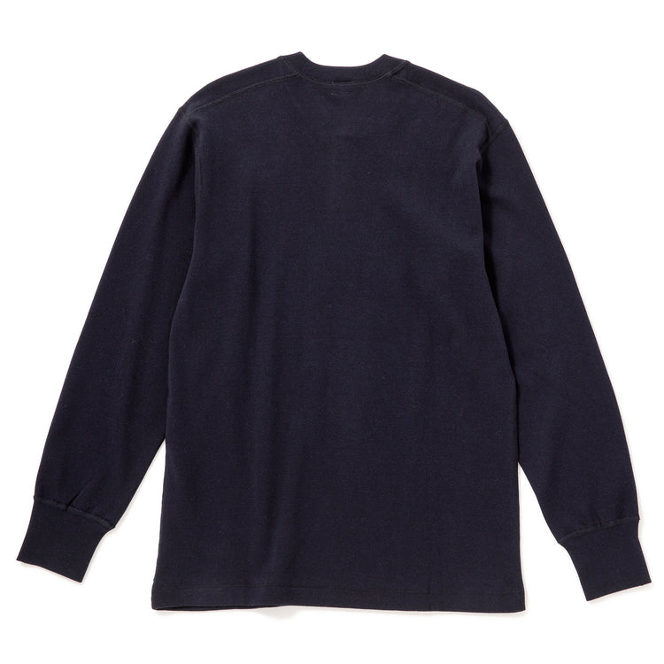Healthknit | ヘルスニット コットンウールリブ ARMYヘンリーネック長袖