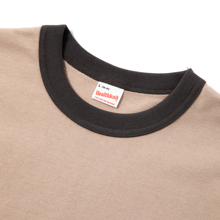 Healthknit | ヘルスニット オープンエンドドライ ワイドリンガークルーネック半袖Tシャツ