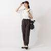 モデル身長163cm,TUTIE.のコットンソロナジャージプルオーバー|ROKXのTIDE ON|Organic handloomのGURKHA PLATFORM|Joli Joliのレイニーサニーデイ撥水キャップ,https://market.e-begin.jp/products/equ_tte0278u_lala|https://market.e-begin.jp/products/sct_rok0426u_lala|https://market.e-begin.jp/products/sed_ogh0417u_lala|https://market.e-begin.jp/products/hem_jol0403u_lala