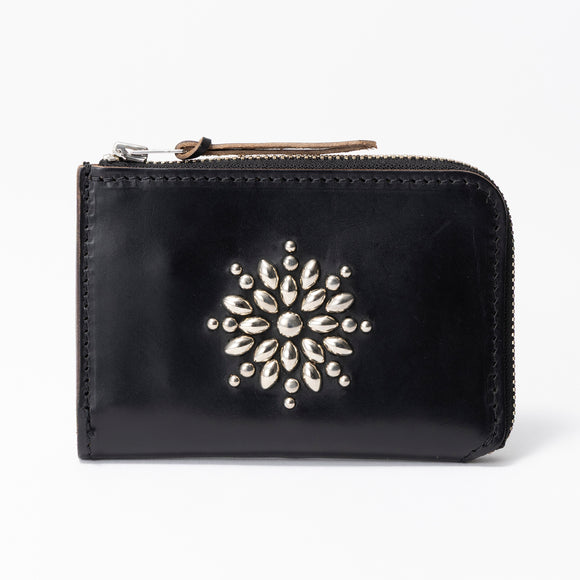 RE.ACT LEATHER WORKS | リアクトレザーワークス STUDS L ZIP COMPACT WALLET