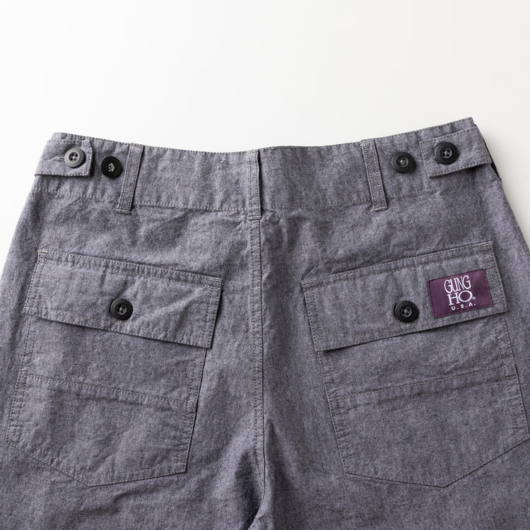 GUNG HO | ガンホー LaLa Begin別注 シャンブレーベイカーパンツ