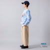 モデル身長163cm,GOODWEARのPOPEYE PRINT CREW SWEAT|Le Melangeのハイツイストジャージーレイヤードプルオーバー|UNIVERSAL OVERALLのタッククロップドパンツ|Moonstarの帰ってきたDECK SPORT|PROGRESS RUNNING CLUBのBADGE Logo Cap|SHOWATABÉのCashmere Cotton Ribbed Socks|BOYNA ORIGINALのシルケットウールのブルー×ブラウンストール,https://market.e-begin.jp/products/sta_gdw0846r_lala|https://market.e-begin.jp/products/inf_lem0486r_lala|https://market.e-begin.jp/products/dre_uni0755o_lala|https://market.e-begin.jp/products/mns_mns0718r_lala|https://market.e-begin.jp/products/gra_pgr0248r_lala|h