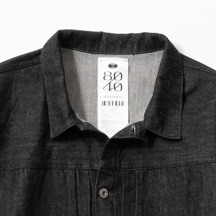 80/40 BY SKEVE | エイティーフォーティーバイスキーブ 40inch SELVEDGE DENIM JK(BLACK)