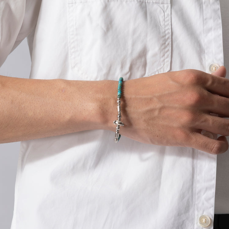 SunKu | サンク TQ/SV BEADS BRACELET TURQUOISE/SILVER