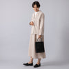 モデル身長163cm,uncinqのMelange Ox Tailored Jacket|uncinqのCotton 100/2 Broad Frillneck Pullover|uncinqのMelange Ox Keyneck Jumper Skirt|facciamoのMeringa(メリンガ),https://market.e-begin.jp/products/dlt_unc1003l_lala|https://market.e-begin.jp/products/dlt_unc0864r_lala|https://market.e-begin.jp/products/dlt_unc0863r_lala|https://market.e-begin.jp/products/are_fac0636k_lala