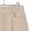 caqu | サキュウ カラーリネンバレルパンツ