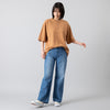 着用サイズ1 (モデル身長168cm),UNDYED/STANDARDの無染色オーガニックコットンWAFFLE S/S HENRY|esperantoの20mmBELT,https://market.e-begin.jp/products/mif_udy0704q_lala|https://market.e-begin.jp/products/esp_esp0918o_lala