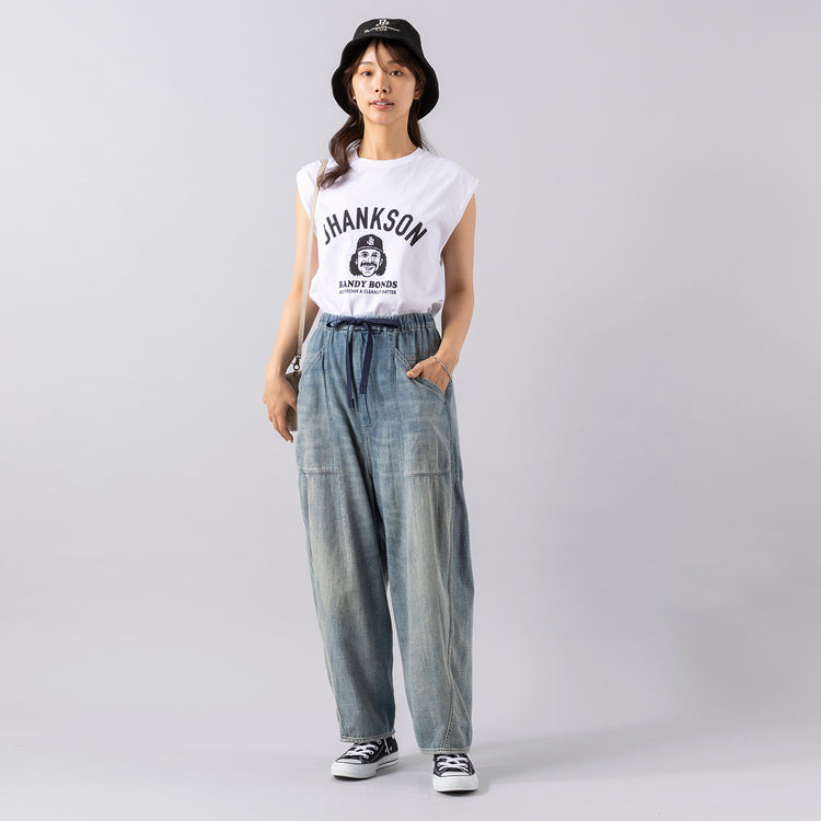 モデル身長165cm,LE MELANGEのJHANKSON×LEMELANGE ノースリーブ|DiuのCastano|PROGRESS RUNNING CLUBのロゴバケハ,https://market.e-begin.jp/products/inf_lem0791s_lala|https://market.e-begin.jp/products/cil_diu0802s_lala|https://market.e-begin.jp/products/gra_pgr0401q_lala