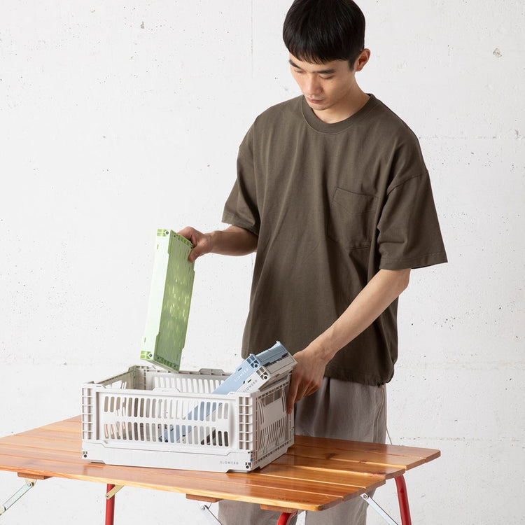SLOWER | スロウワー FOLDING CONTAINER Bask(L)