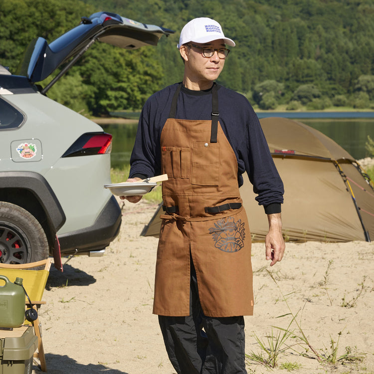 RAV4 | ラブフォー ×UNIVERSAL OVERALL×Beginの難燃エプロン(FACEデザイン)