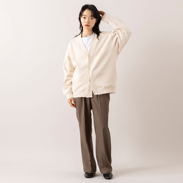 モデル身長165cm,UITUのCARDIGAN|lelillのほそ見えリバースウィーブT|FIL DE FERのポリエステルカルゼセンタープレスパンツ|facciamoのMeringa(メリンガ),https://market.e-begin.jp/products/uit_uit1028s_lala|https://market.e-begin.jp/products/ana_lel0747q_lala|https://market.e-begin.jp/products/rdx_fdf1058s_lala|https://market.e-begin.jp/products/are_fac0636k_lala