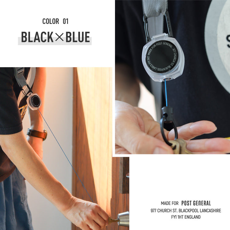 POST GENERAL | ポストジェネラル COLOR CORD REEL KEY HOLDER