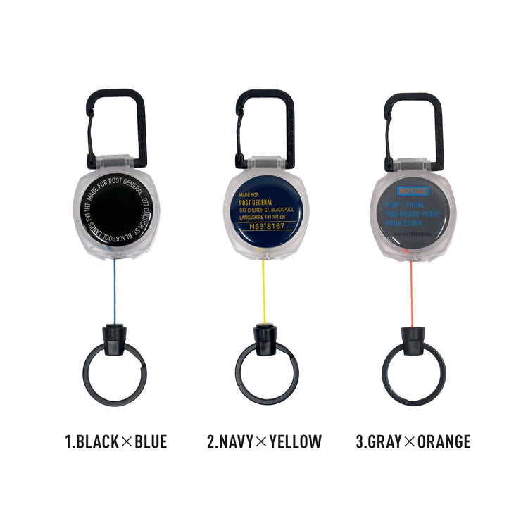 POST GENERAL | ポストジェネラル COLOR CORD REEL KEY HOLDER
