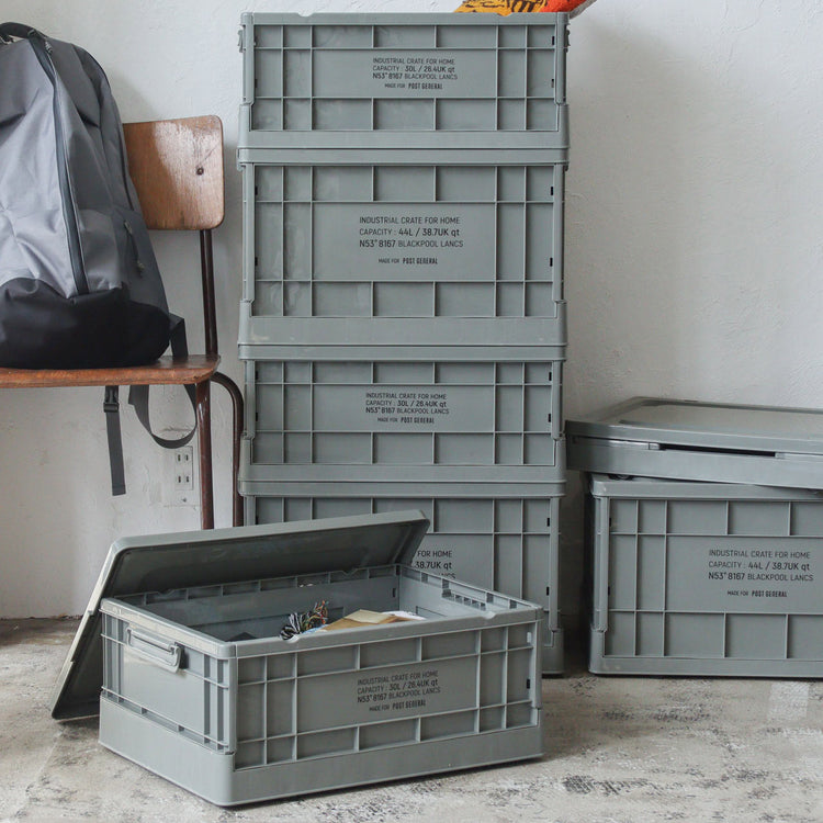 POST GENERAL | ポストジェネラル INDUSTRIAL FOLDABLE CRATE HOME 44L