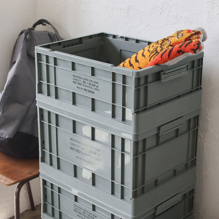 POST GENERAL | ポストジェネラル INDUSTRIAL FOLDABLE CRATE HOME 44L