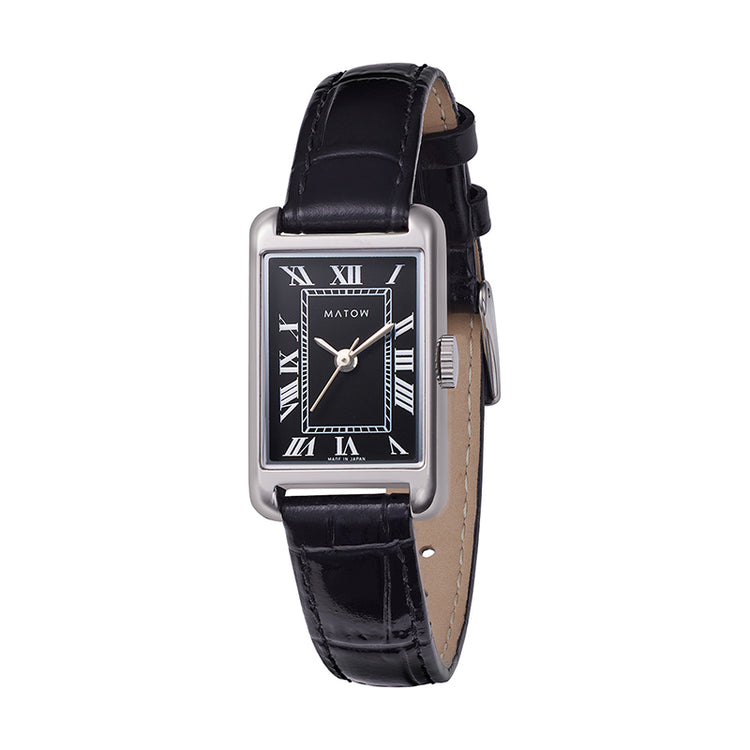 MATOW | マトウ Tsuki 朧月 -おぼろづき- / スクエア シルバー レザー ノワール