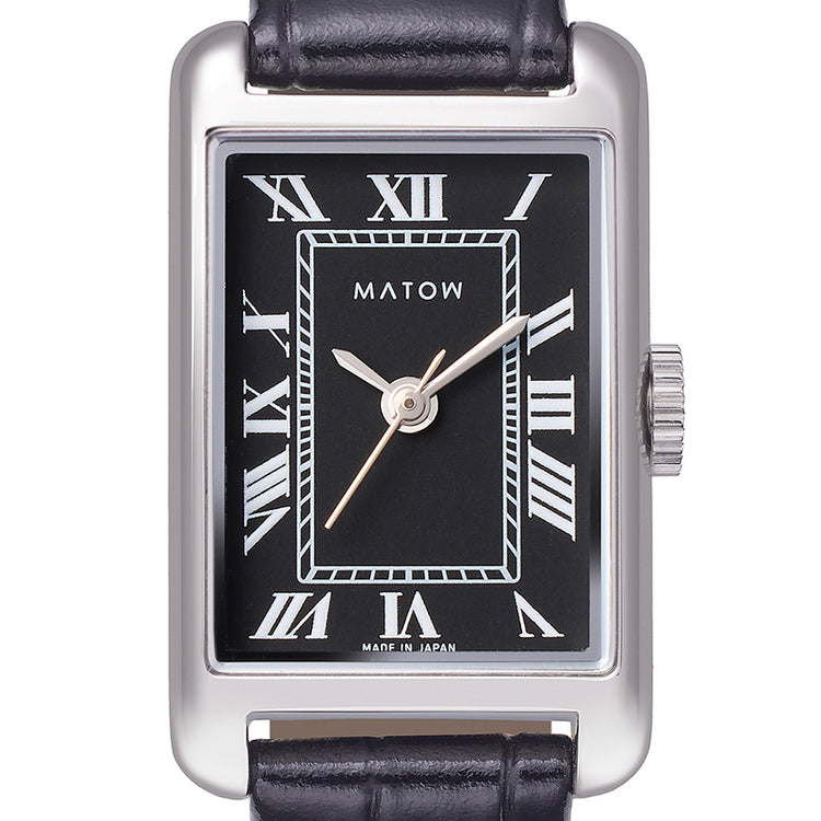 MATOW | マトウ Tsuki 朧月 -おぼろづき- / スクエア シルバー レザー ノワール