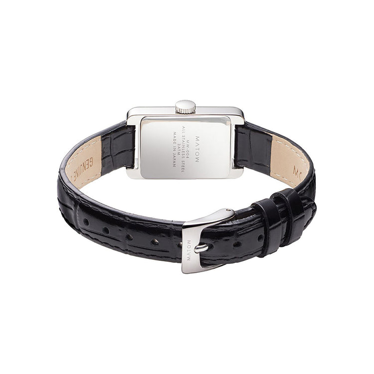 MATOW | マトウ Tsuki 朧月 -おぼろづき- / スクエア シルバー レザー ノワール