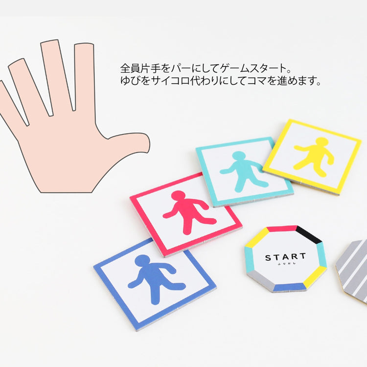 みんな片手をパーにしてゲームスタート!
