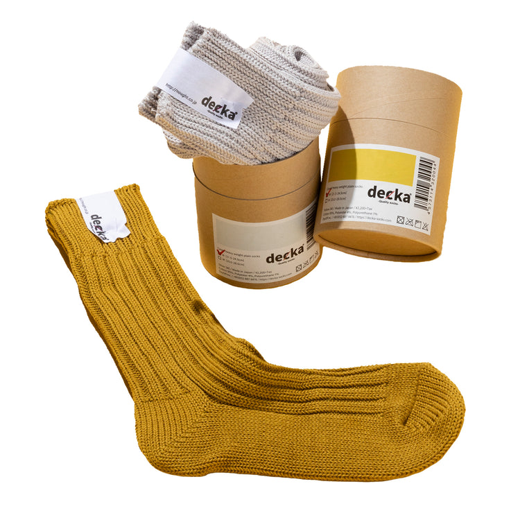 decka quality socks | デカ クォリティソックス Cased Heavyweight Plain Socks -1st Collections-