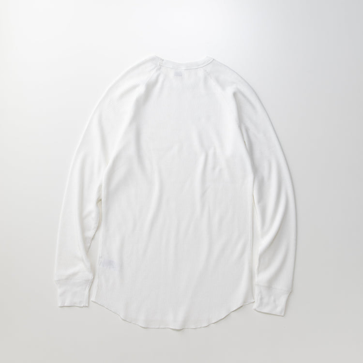 Healthknit | ヘルスニット Begin別注 微ロング丈ベーシックワッフル長袖クルーTシャツ