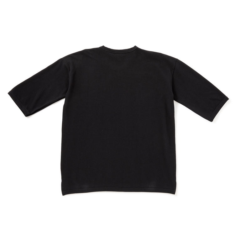 quotidien | コティディアン ルーズ鹿の子5分袖Tシャツ